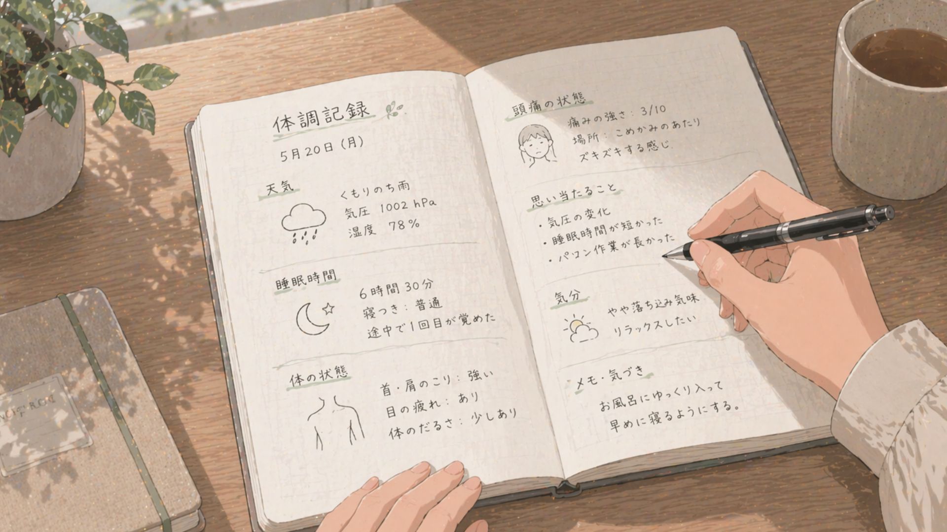 低気圧・片頭痛・メモ